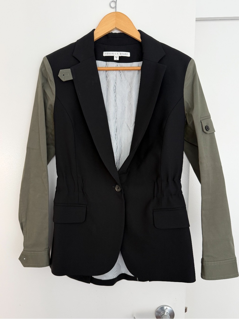 Veronica Beard Army Dickey Blazer